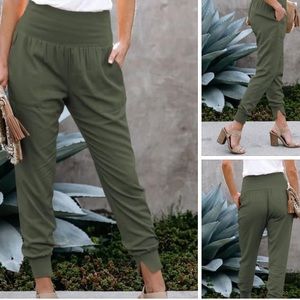 BNWOT Olive Dressy Joggers, XL